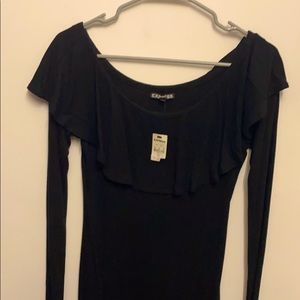 Black off the shoulder dress